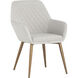 Jayna Champagne Gold / Antonio Linen Dining Armchair